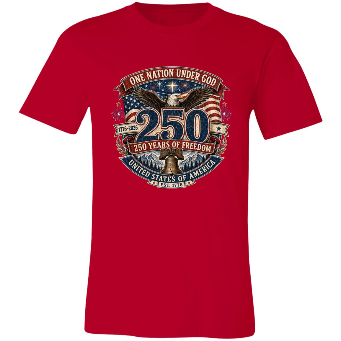 Vintage T-Shirt One Nation Under God Patriotic Freedom