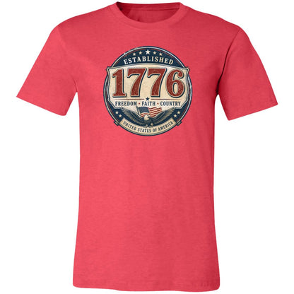 1776 Freedom Heritage Patriotic Fourth Of July T-Shirt