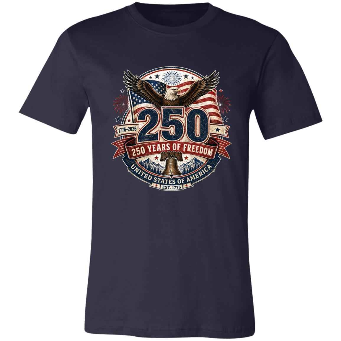 Vintage T-Shirt 250 Years Of Freedom Patriotic America