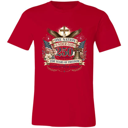 Ladies Vintage T-Shirt One Nation Under God Patriotic Freedom