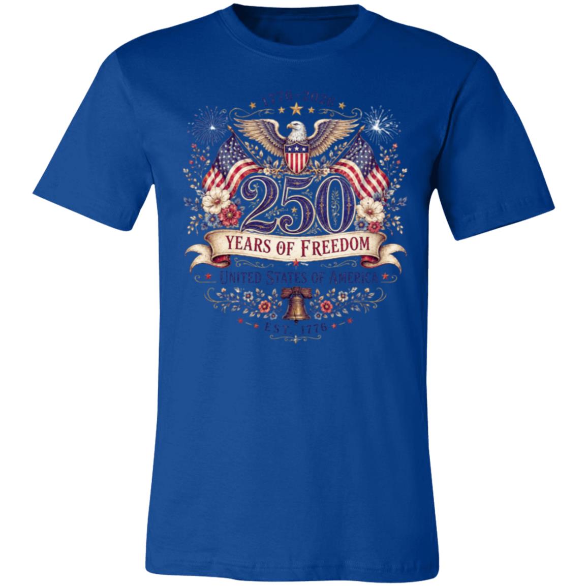 Ladies Vintage T-Shirt 250 Years of Freedom Patriotic America