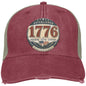 1776 Freedom Heritage Patriotic Fourth Of July Distressed Ollie Cap