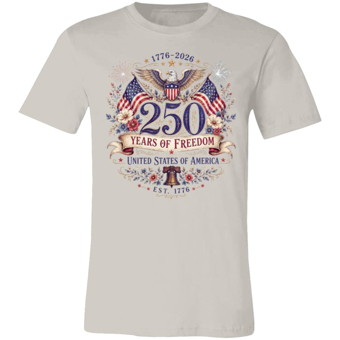 Ladies Vintage T-Shirt 250 Years of Freedom Patriotic America