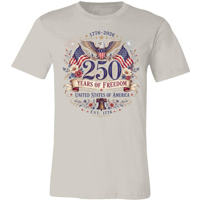 Ladies Vintage T-Shirt 250 Years of Freedom Patriotic America