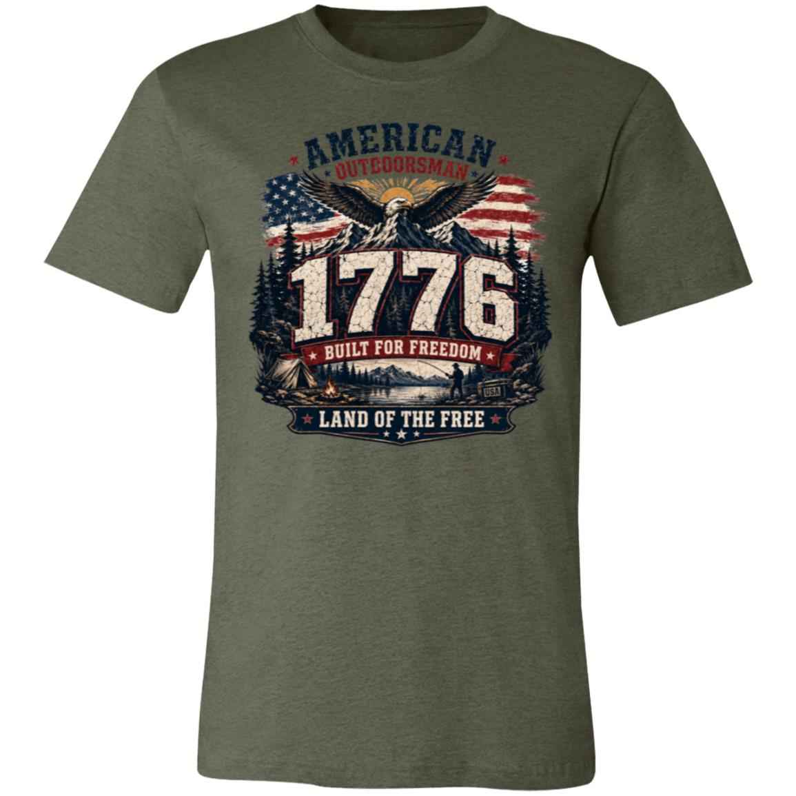 1 776 American Outdoorsman Patriotic Freedom T-Shirt