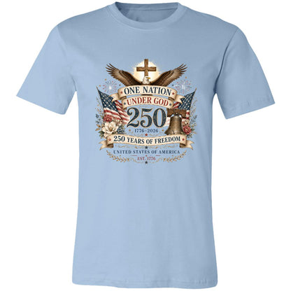 Ladies Vintage T-Shirt One Nation Under God Patriotic Freedom