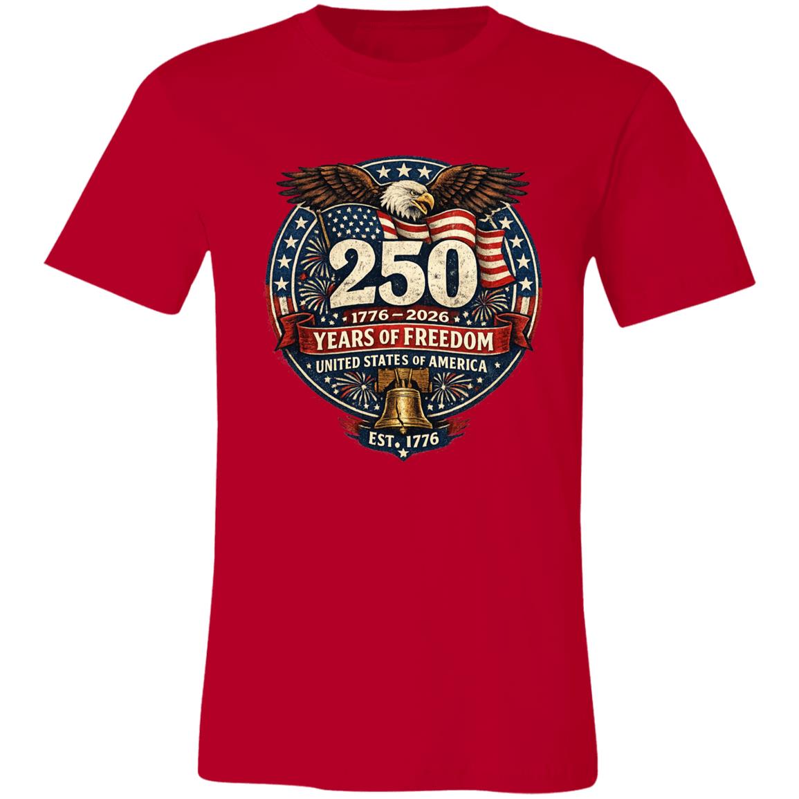 Vintage T-Shirt 250 Years Of Freedom Rustic Patriotic America