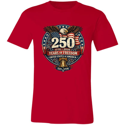 Vintage T-Shirt 250 Years Of Freedom Rustic Patriotic America