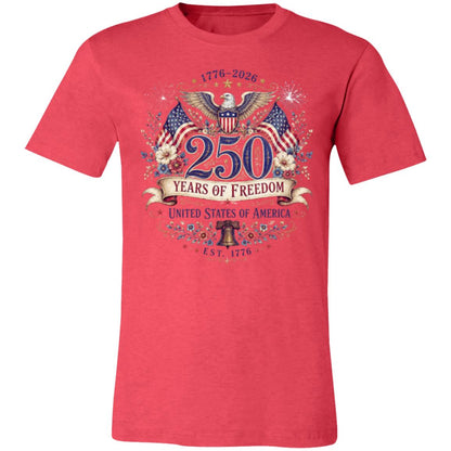 Ladies Vintage T-Shirt 250 Years of Freedom Patriotic America