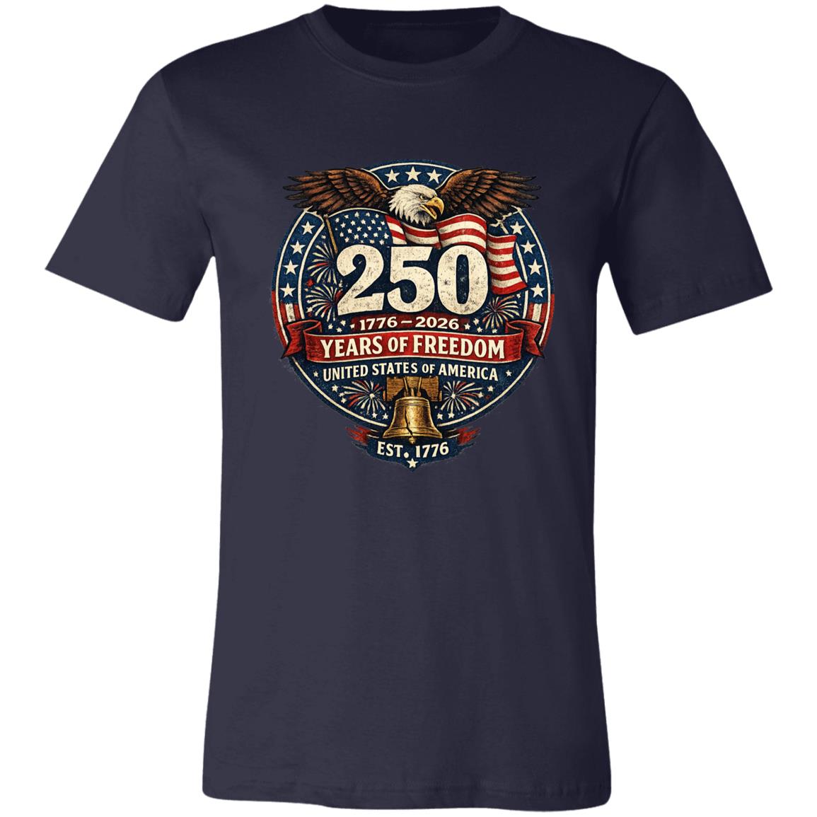 Vintage T-Shirt 250 Years Of Freedom Rustic Patriotic America