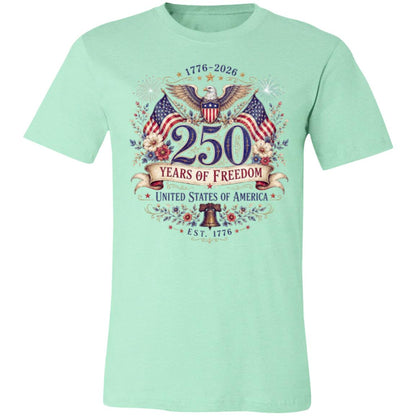 Ladies Vintage T-Shirt 250 Years of Freedom Patriotic America