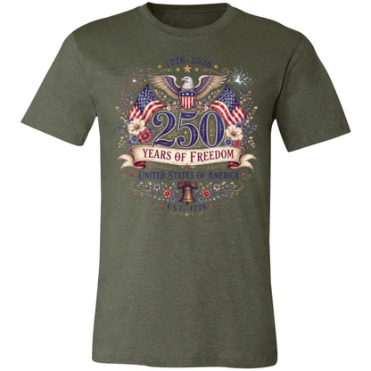 Ladies Vintage T-Shirt 250 Years of Freedom Patriotic America