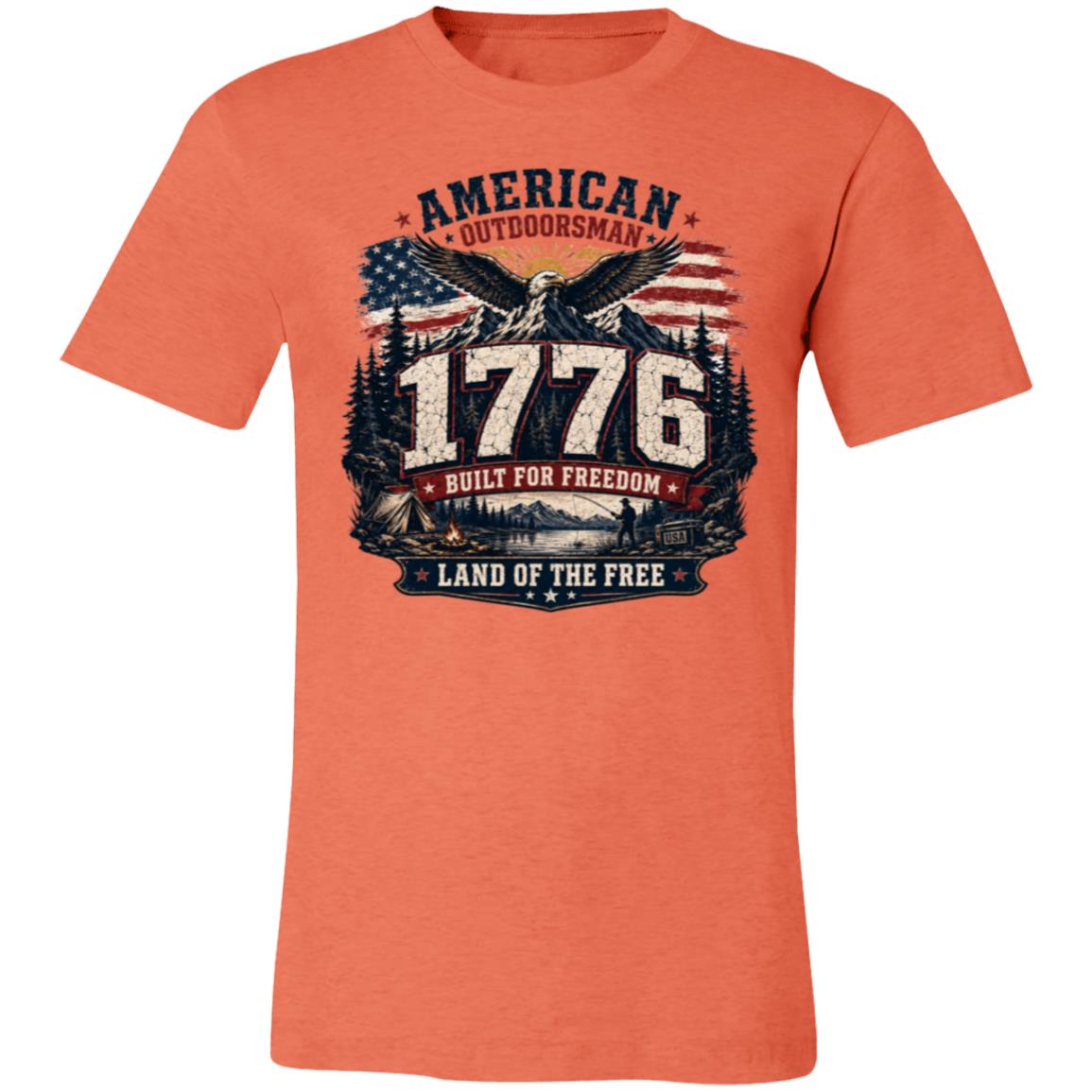 1 776 American Outdoorsman Patriotic Freedom T-Shirt