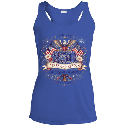 Ladies Performance Racerback Tank Top 250 Years of Freedom