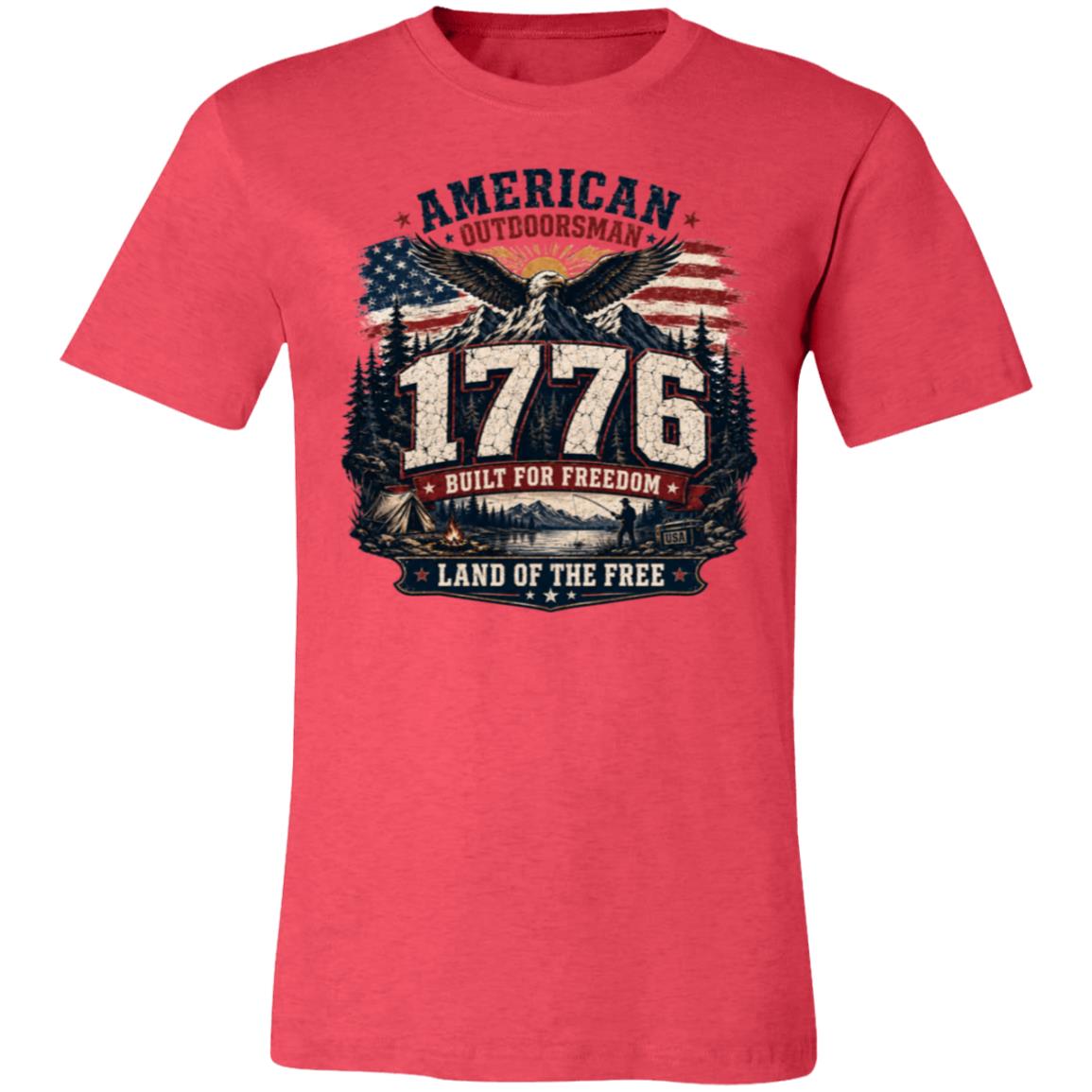 1 776 American Outdoorsman Patriotic Freedom T-Shirt