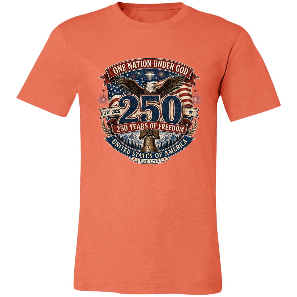 Vintage T-Shirt One Nation Under God Patriotic Freedom