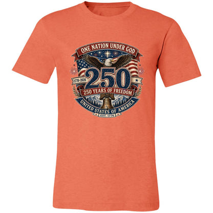 Vintage T-Shirt One Nation Under God Patriotic Freedom