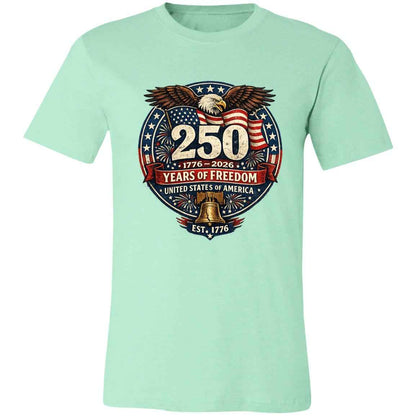 Vintage T-Shirt 250 Years Of Freedom Rustic Patriotic America
