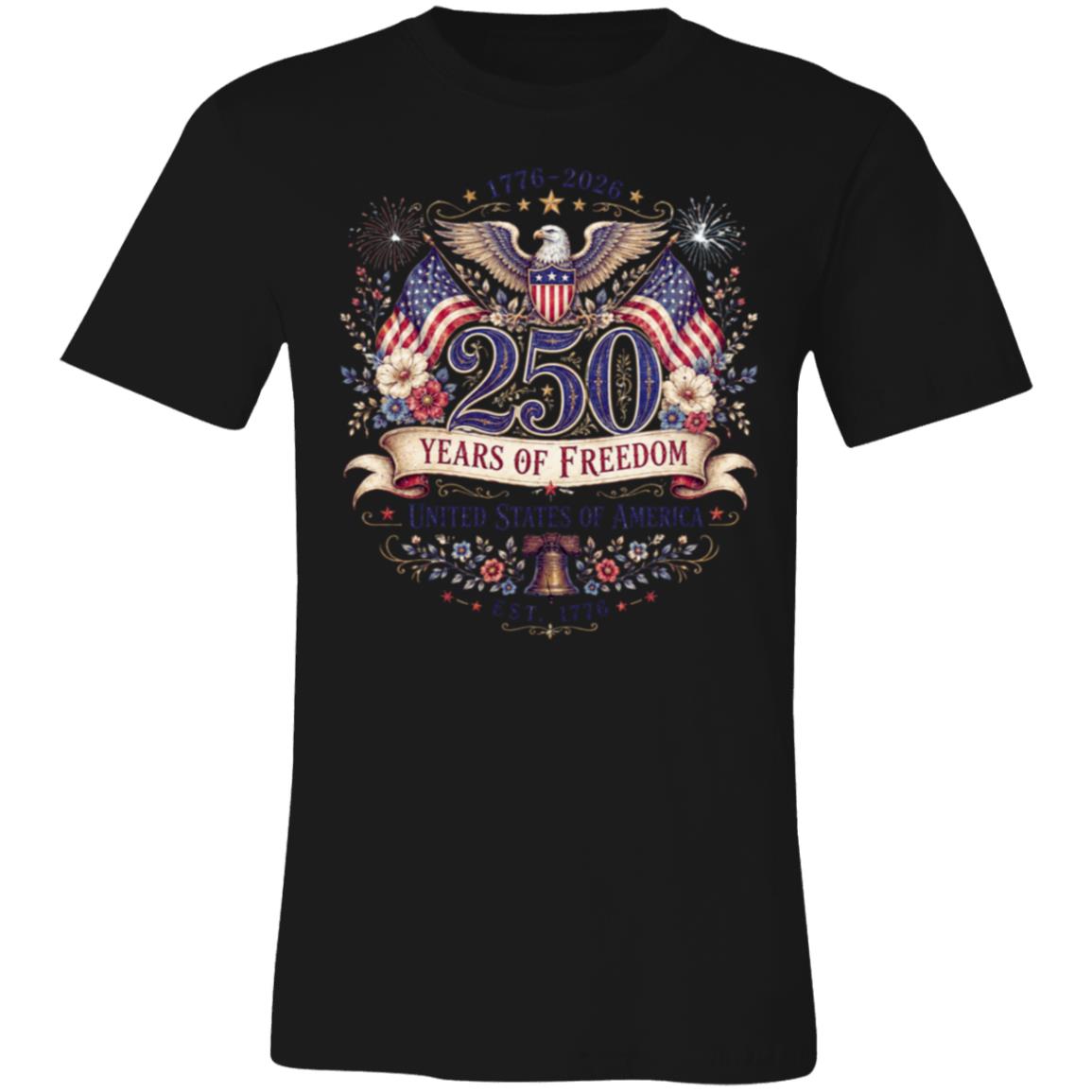 Ladies Vintage T-Shirt 250 Years of Freedom Patriotic America