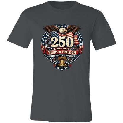 Vintage T-Shirt 250 Years Of Freedom Rustic Patriotic America