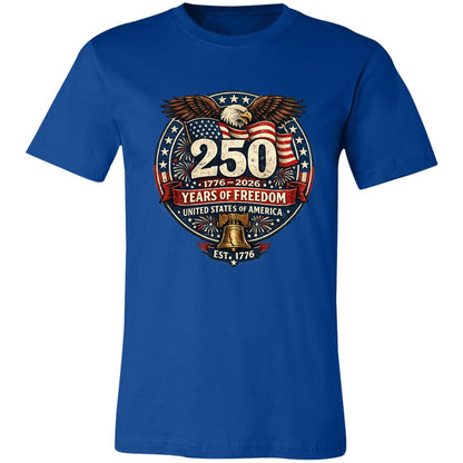 Vintage T-Shirt 250 Years Of Freedom Rustic Patriotic America