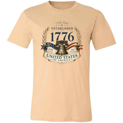 Vintage T-Shirt Premium Americana Established 1776 Patriotic Anniversary