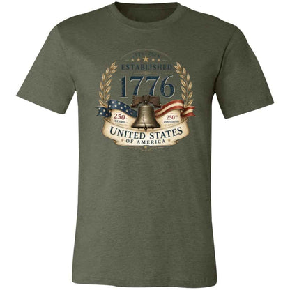Vintage T-Shirt Premium Americana Established 1776 Patriotic Anniversary