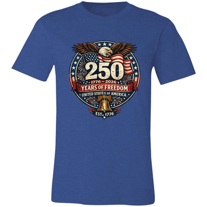 Vintage T-Shirt 250 Years Of Freedom Rustic Patriotic America