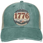 1776 Freedom Heritage Patriotic Fourth Of July Distressed Ollie Cap