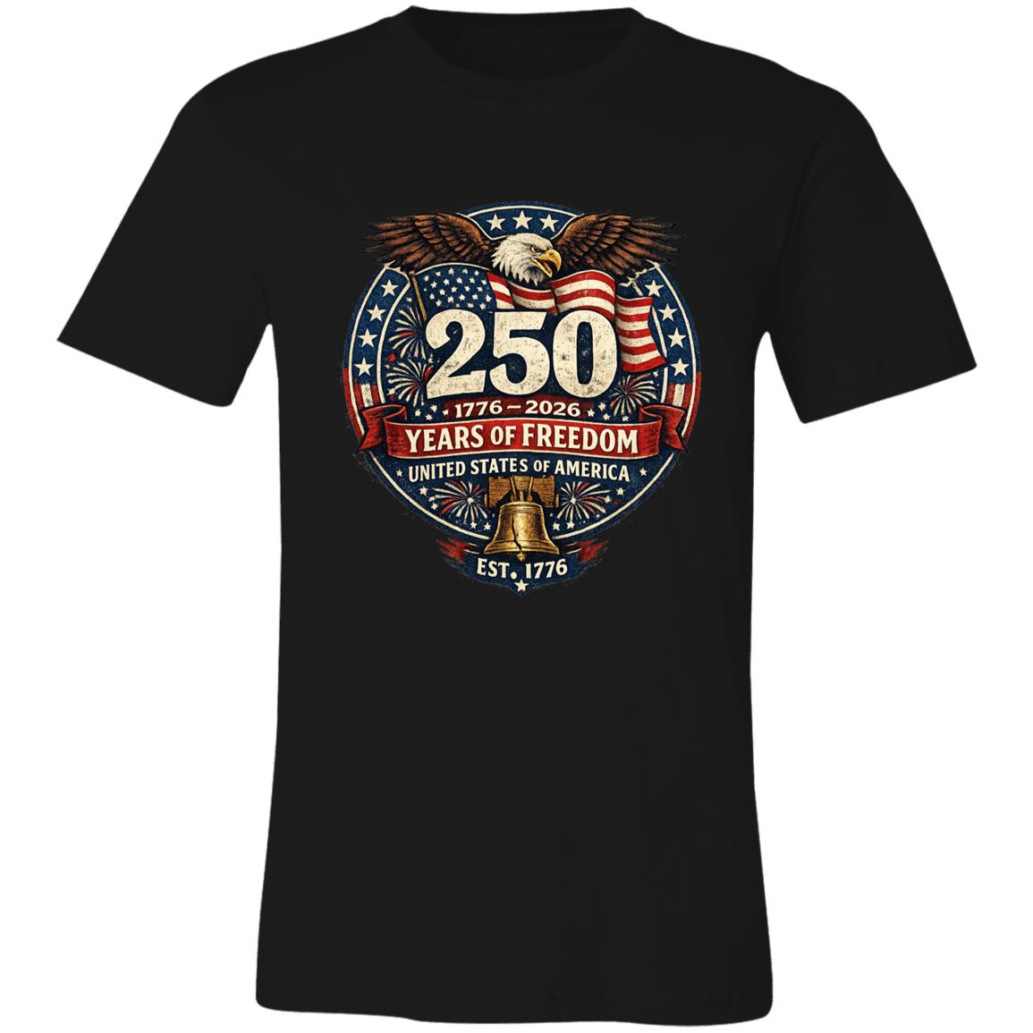 Vintage T-Shirt 250 Years Of Freedom Rustic Patriotic America