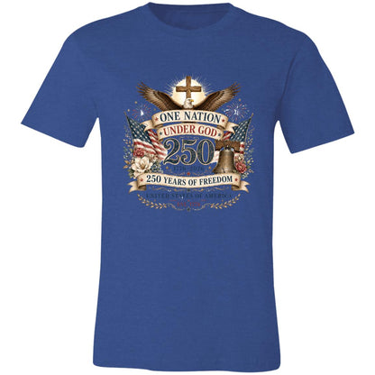 Ladies Vintage T-Shirt One Nation Under God Patriotic Freedom