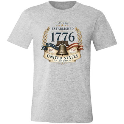 Vintage T-Shirt Premium Americana Established 1776 Patriotic Anniversary
