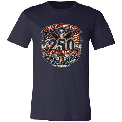 Vintage T-Shirt One Nation Under God Patriotic Freedom