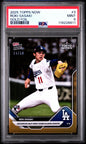 Graded 2025 Topps Now Roki Sasaki #3 Gold Foil /50 Rookie RC Baseball Card PSA 9 Mint