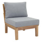 Marina Armless Outdoor Patio Teak Sofa by Modway