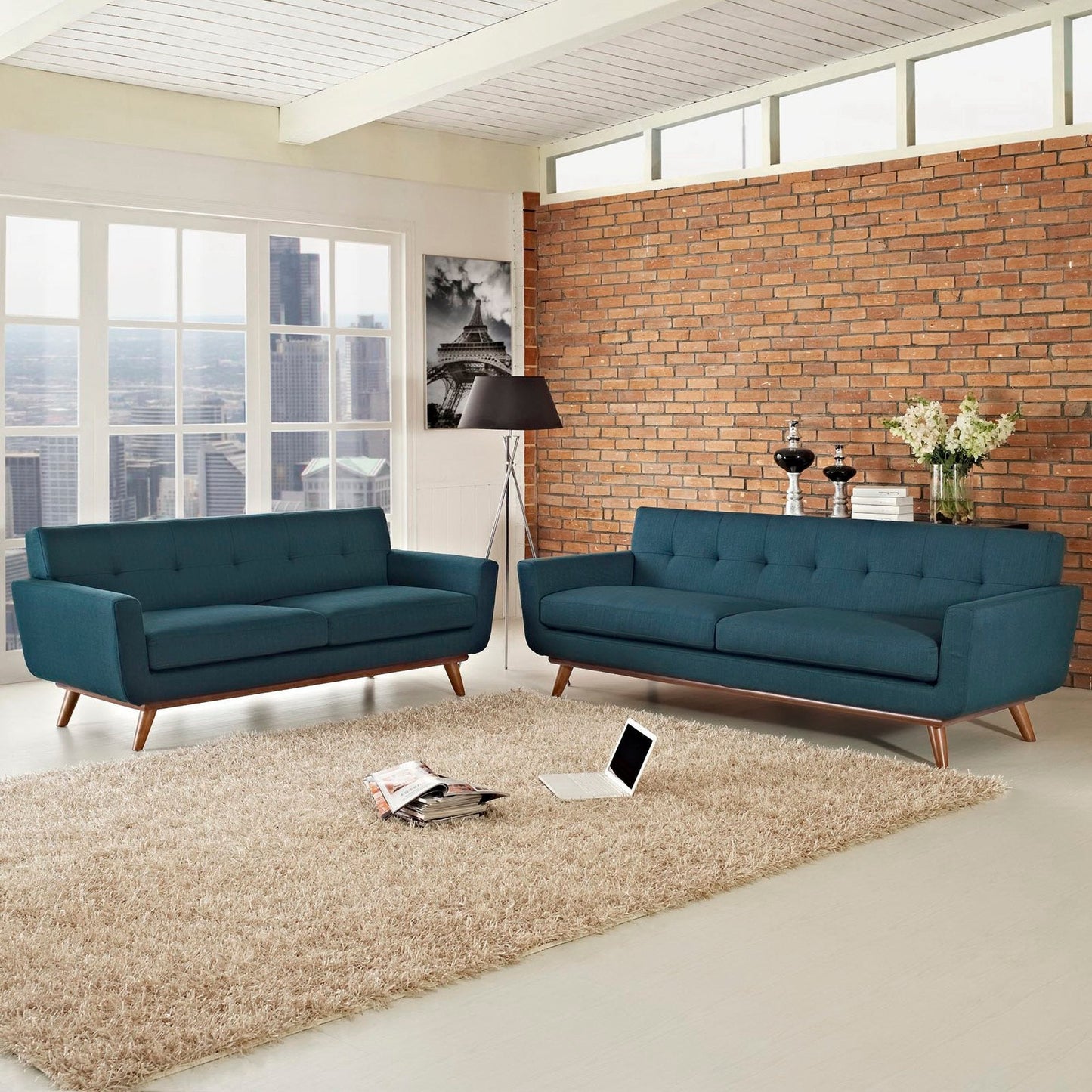 Engage Loveseat and Sofa Set of 2 by Modway