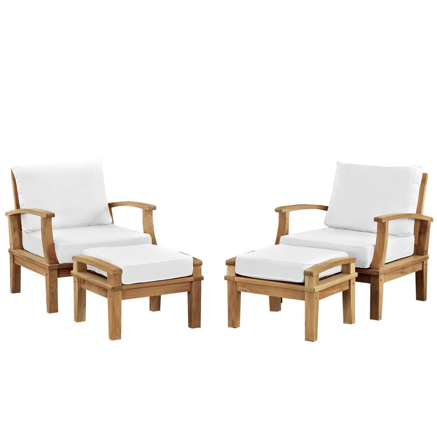 Marina 4 Piece Outdoor Patio Teak Set by Modway
