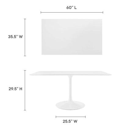 Lippa 60" Rectangle Wood Dining Table by Modway