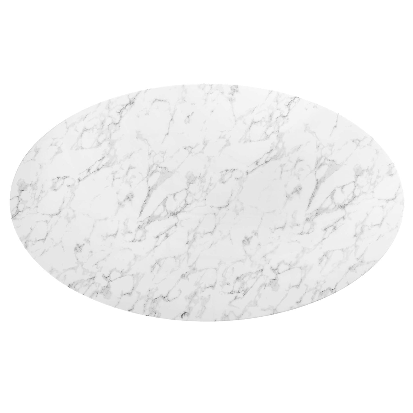 Lippa 78" Oval Faux Marble Dining Table by Modway