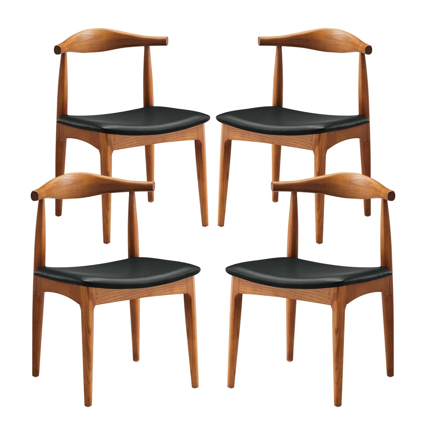 Tracy Wood Dining Chairs Set of 4 by Modway