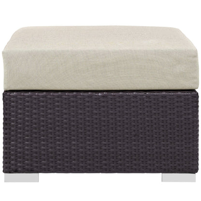Convene Outdoor Patio Fabric Square Ottoman by Modway