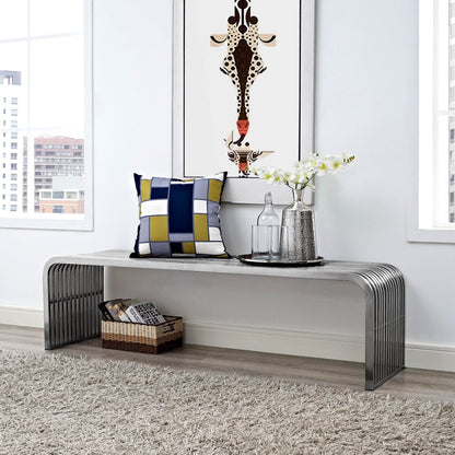 Pipe 60" Stainless Steel Bench by Modway