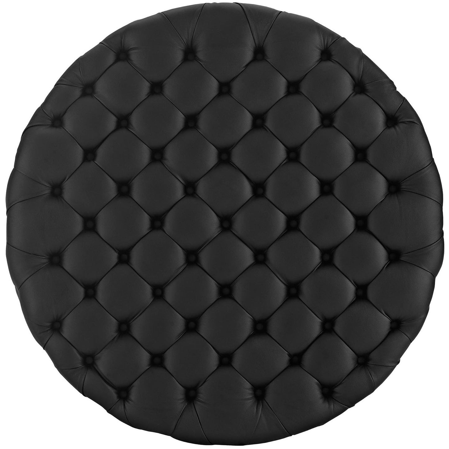 Amour Upholstered Vinyl Round Ottoman by Modway