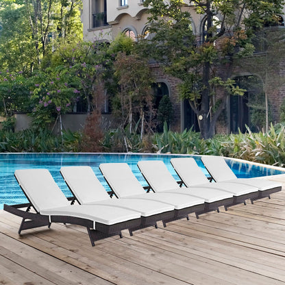 Convene Outdoor Patio Chaise Set of 6 by Modway