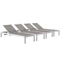 Shore Outdoor Patio Aluminum Chaise Set of 4 by Modway