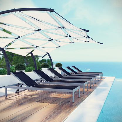 Shore Outdoor Patio Aluminum Chaise Set of 6 by Modway