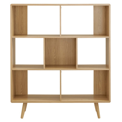 Transmit 7 Shelf Wood Grain Bookcase by Modway