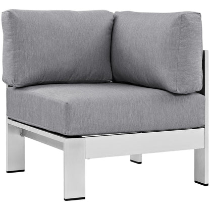 Shore 7-Piece Outdoor Patio Aluminum Sectional Sofa Set by Modway