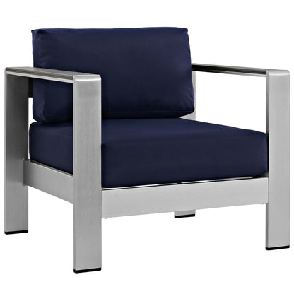 Shore 7-Piece Outdoor Patio Aluminum Sectional Sofa Set by Modway
