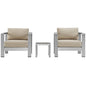 Shore 3 Piece Outdoor Patio Aluminum Set by Modway
